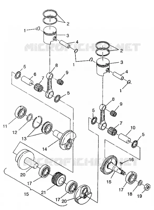 PISTON   CRANKSHAFT WIDETRAK LX 0972065 AND  EUROPEAN WIDETRAK LX E972065 (4938223822C010)