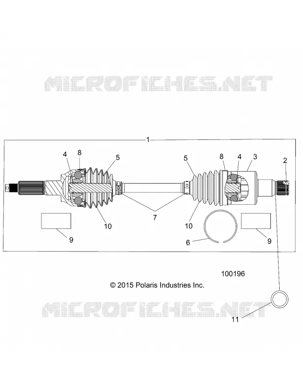 DRIVE TRAIN, REAR HALF SHAFT (TO 4/25/16)