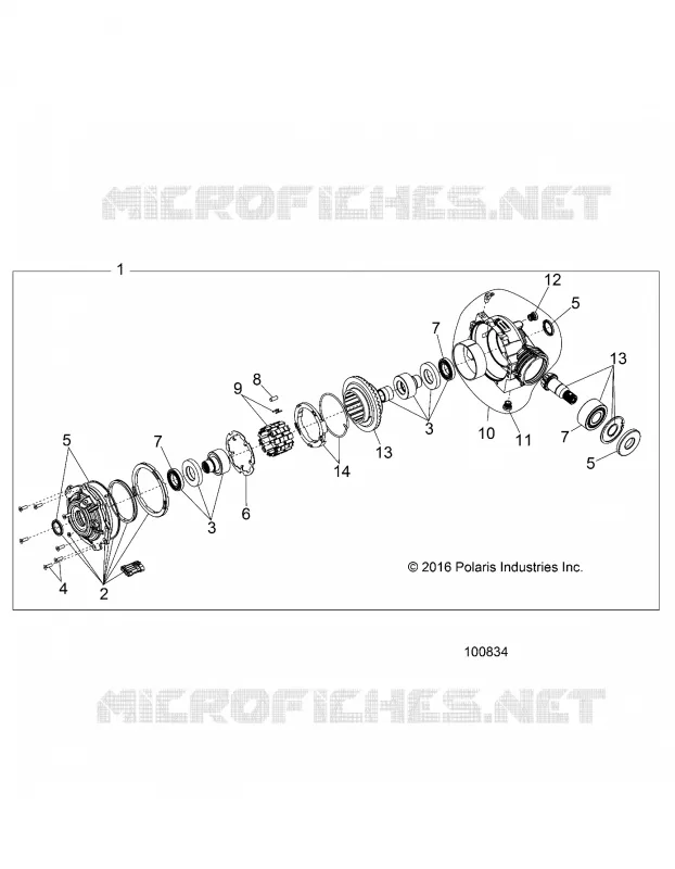 DRIVE TRAIN, FRONT GEARCASE INTERNALS (FROM 7/1/16)