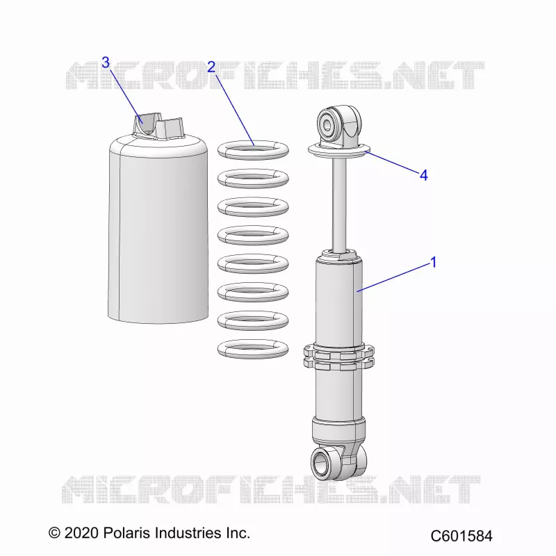 SUSPENSION, FRONT SHOCK TRACK