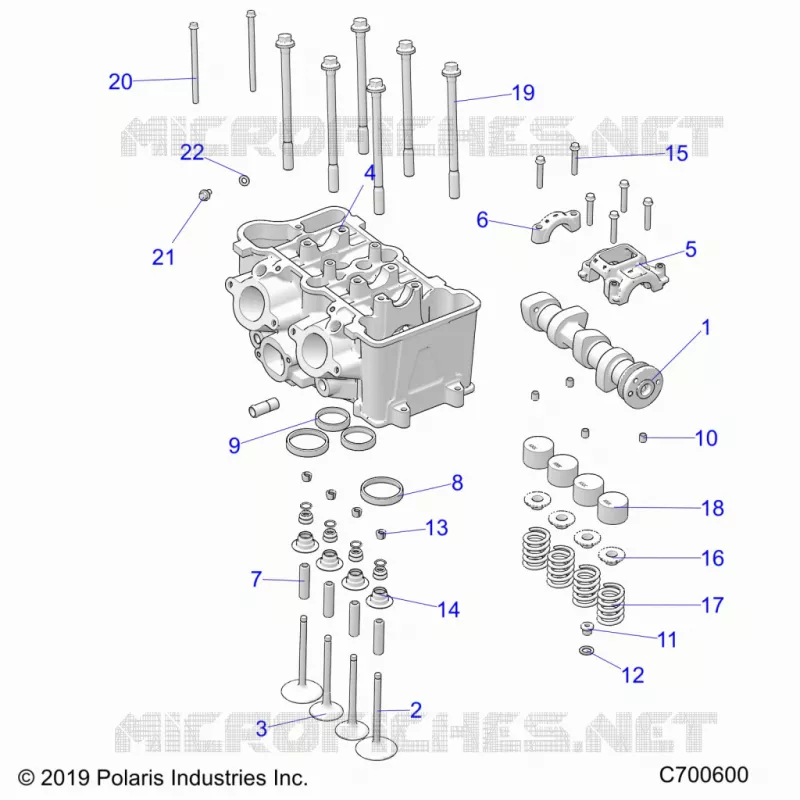 ENGINE, CYLINDER HEAD AND VALVES