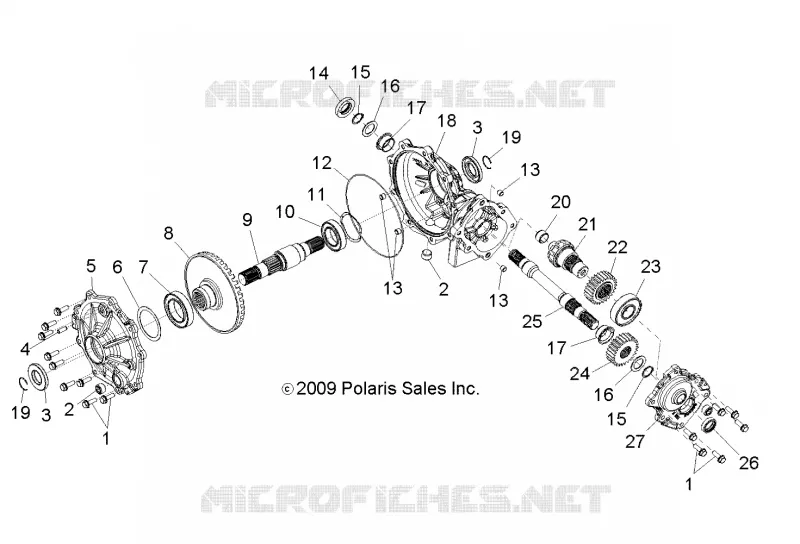 DRIVE TRAIN, MID GEARCASE