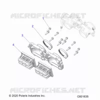 ENGINE, REED VALVE AND THROTTLE BODY ADAPTOR -S23TDL8RS/8RE (C601635)