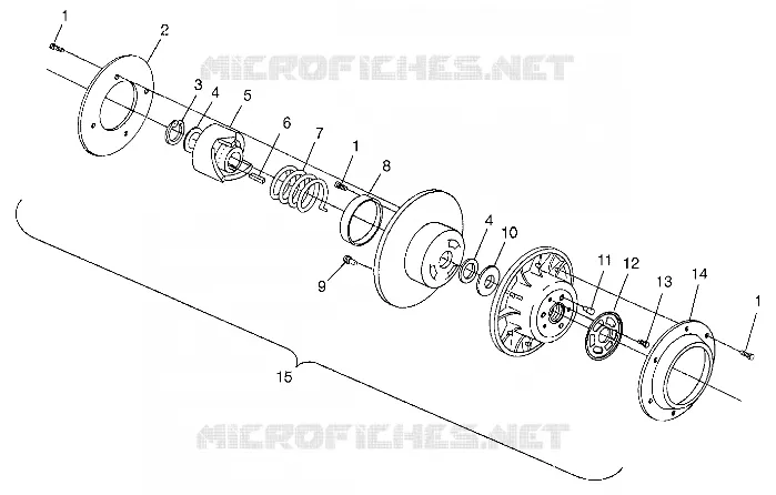 DRIVEN CLUTCH 600 XCR 0985677 (4943164316C001)