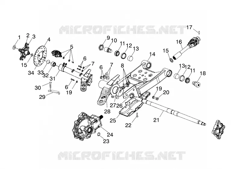SWING ARM/REAR/GEARCASE MOUNTING