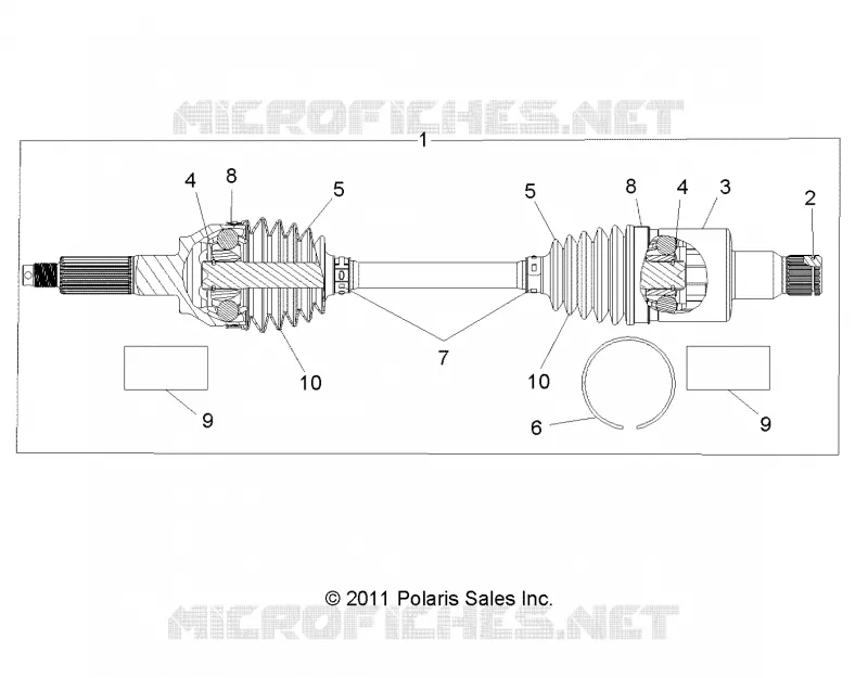 DRIVE TRAIN, REAR HALF SHAFT (TO 4/25/16)