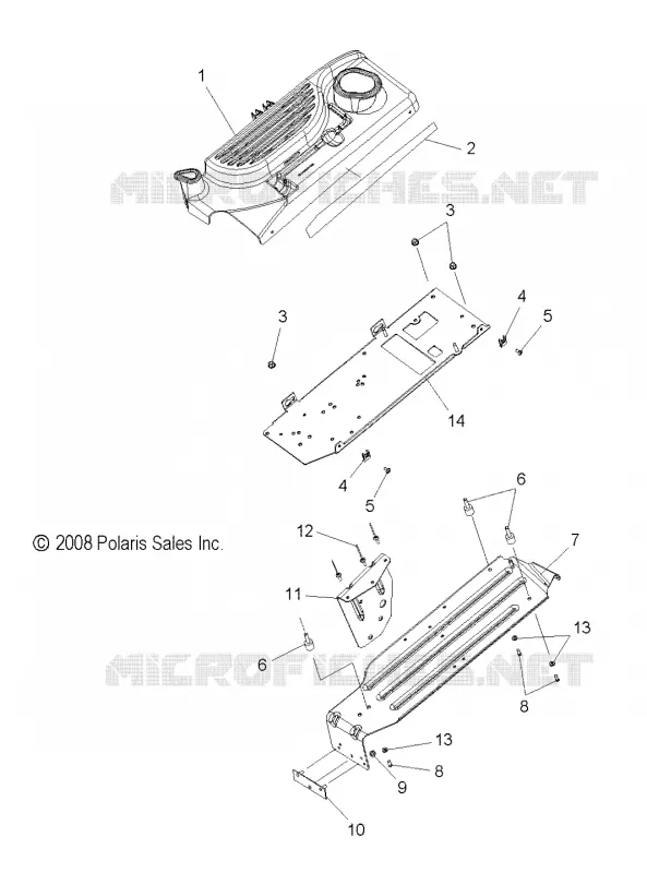 CHASSIS, CLUTCH GUARD AND COVER