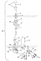 GEAR SELECTOR MAGNUM 2X4 W97AA42A (4940704070C004)