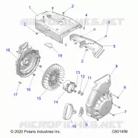 ENGINE, BLOWER HOUSING AND RECOIL STARTER