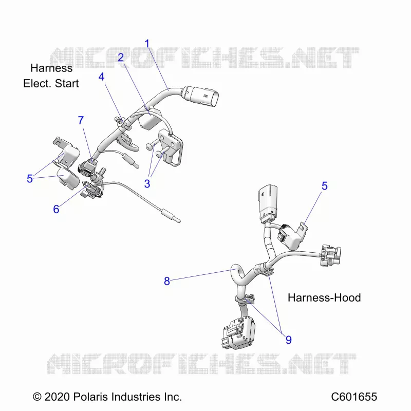 ELECTRICAL, WIRE HARNESS, HOOD, ELEC. START
