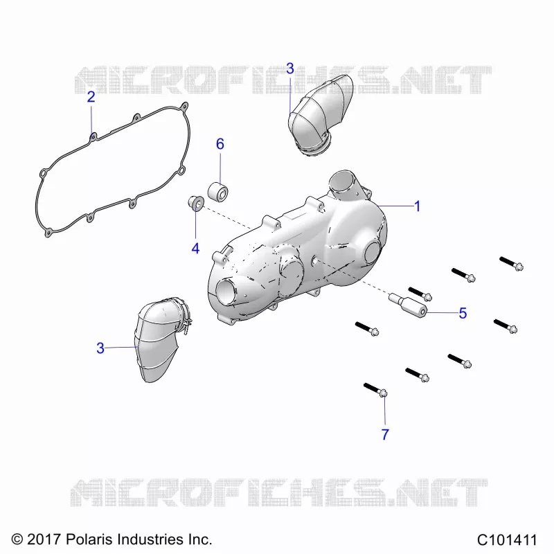 DRIVE TRAIN, CLUTCH COVER AND DUCTING