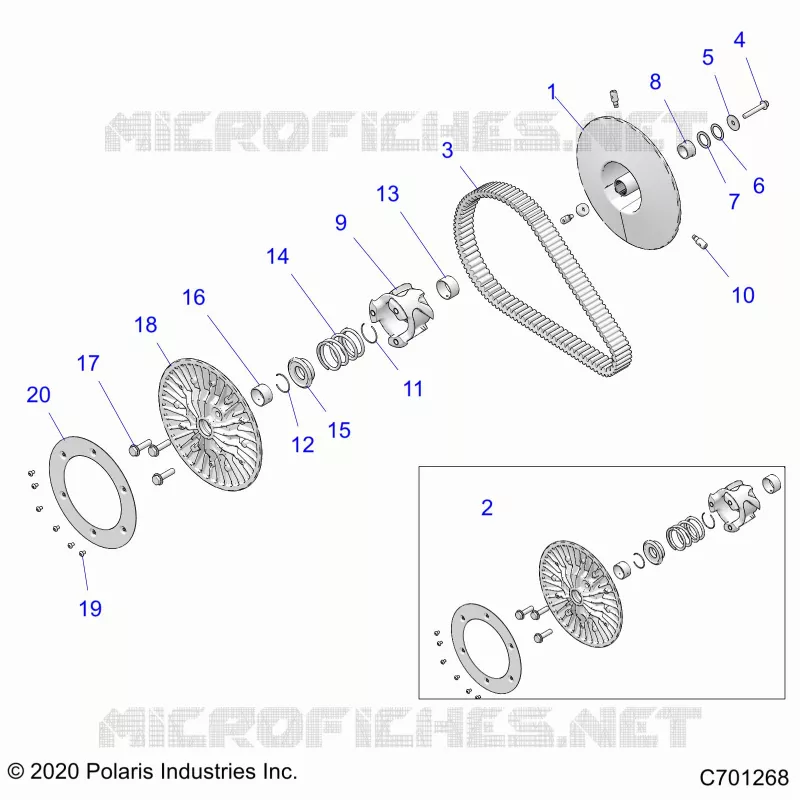DRIVE TRAIN, SECONDARY CLUTCH