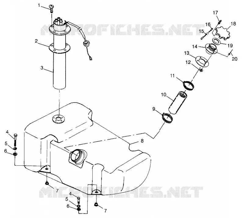 FUEL TANK SL 700 B974071, INTL. SL 700 I974071, SL 700 DELUXE B974072 AND I (4940874087A010)