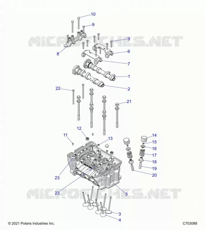ENGINE, CYLINDER HEAD AND VALVES