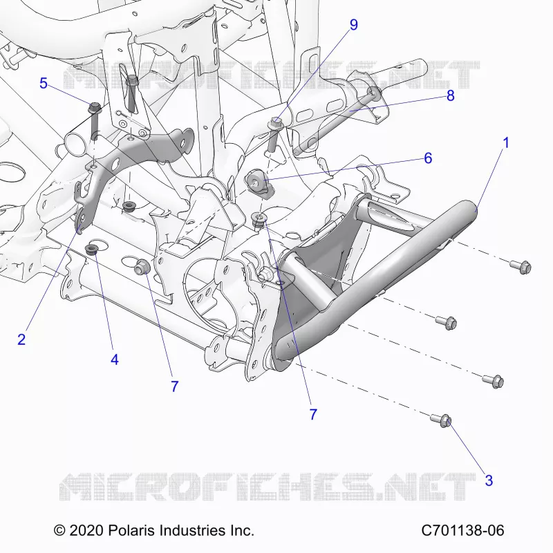 CHASSIS, MOUNTING, FRONT GEARCASE AND BUMPER MOUNTING