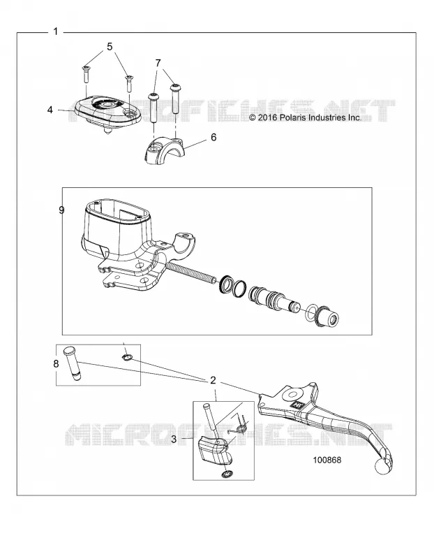 BRAKES, FRONT BRAKE LEVER AND MASTER CYLINDER (FROM 3/12/2018)