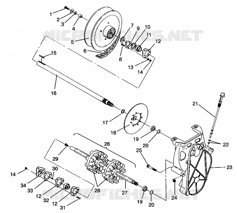 DRIVE TRAIN 500 EFI 0963774 AND EUROPEAN 500 EFI E963774 (4936183618B009)