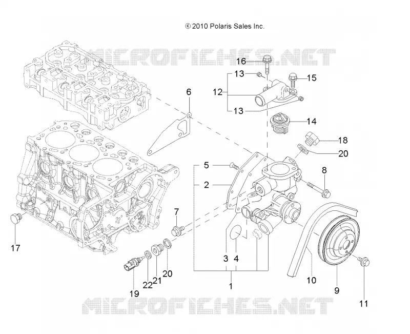 ENGINE, WATER COOLING SYSTEM