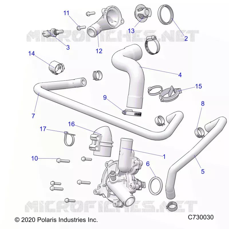 ENGINE, WATERPUMP AND BYPASS