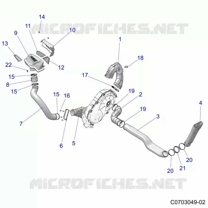 DRIVE TRAIN, CLUTCH COVER, DUCTING