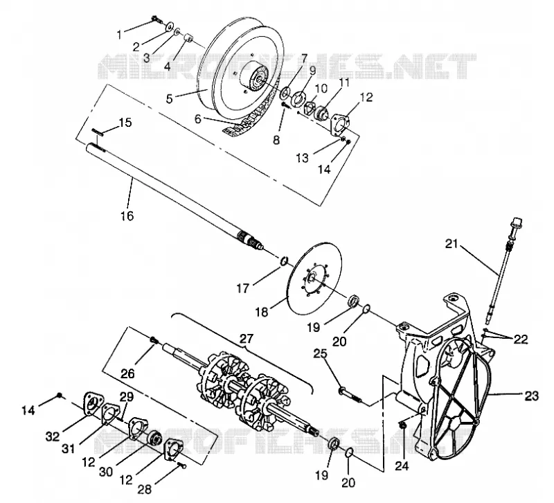 DRIVE TRAIN  TRAIL 0972761, EUROPEAN TRAIL E972761,  TRAIL TOURING 0972262 (4938313831B012)