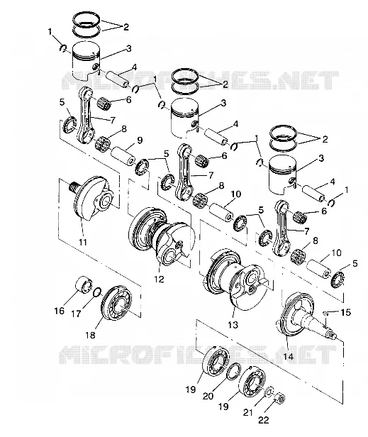CRANKSHAFT   PISTON SL 650 / B934058 (4924732473023A)