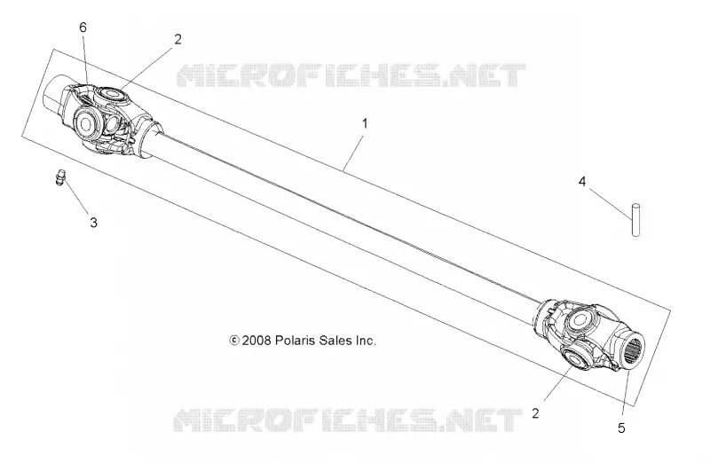 DRIVE TRAIN, PROP SHAFT, FRONT (BUILT 11/23/10 AND AFTER)