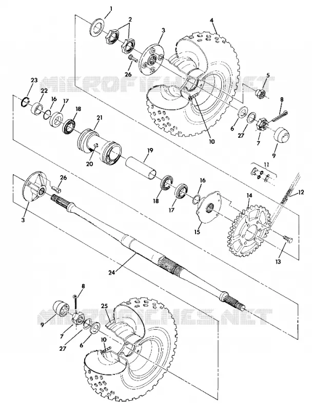 REAR WHEEL DRIVE ASSEMBLY 350 2X4 (4918531853019A)