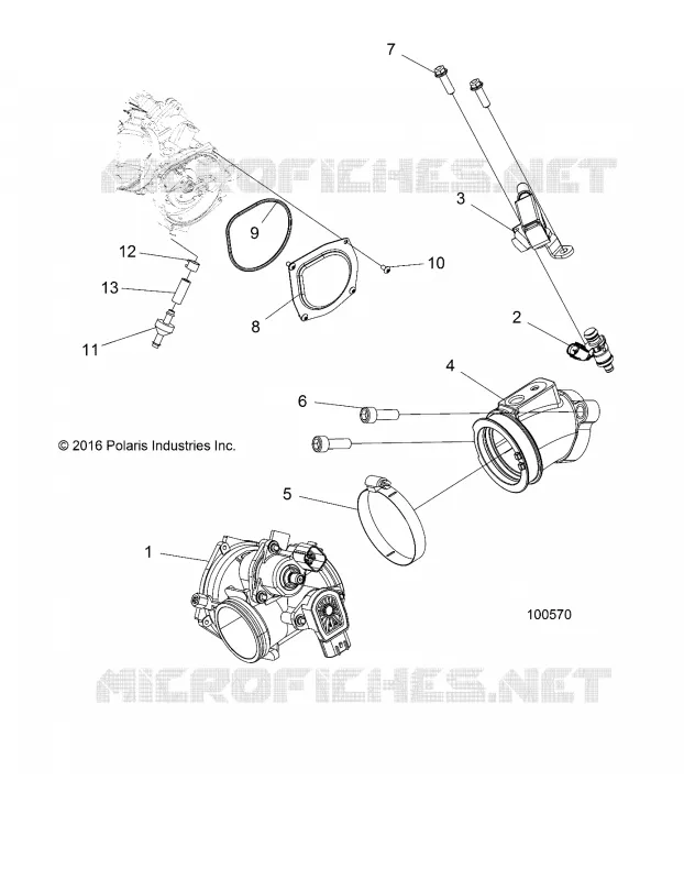 ENGINE, THROTTLE BODY AND FUEL RAIL