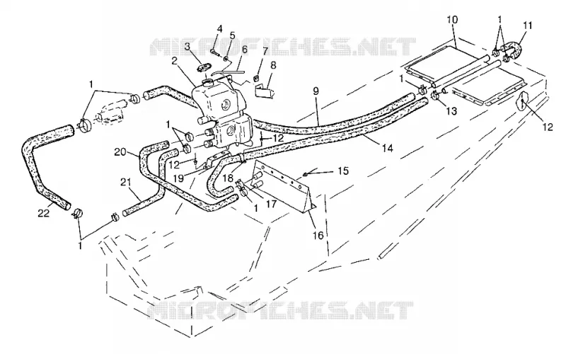 COOLING SYSTEM 700 RMK 0970966, 700 SKS 0970566, AND EUROPEAN 700 SKS E9705 (4938573857B006)