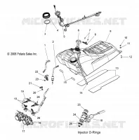 FUEL SYSTEM, FUEL TANK, RAIL, LINES AND THROTTLE  BODY