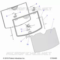WINDSHIELD, TIP OUT