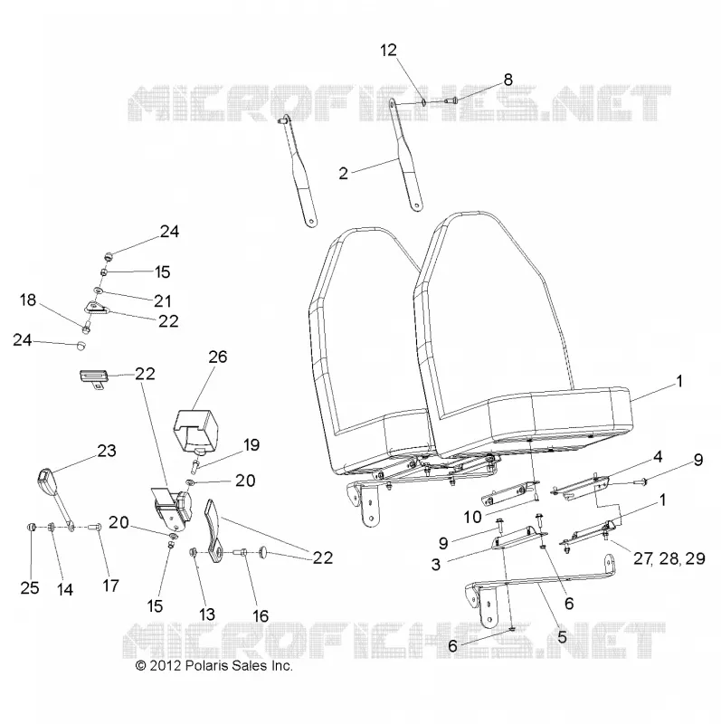 RIGHT FIXED BUCKET SEAT 