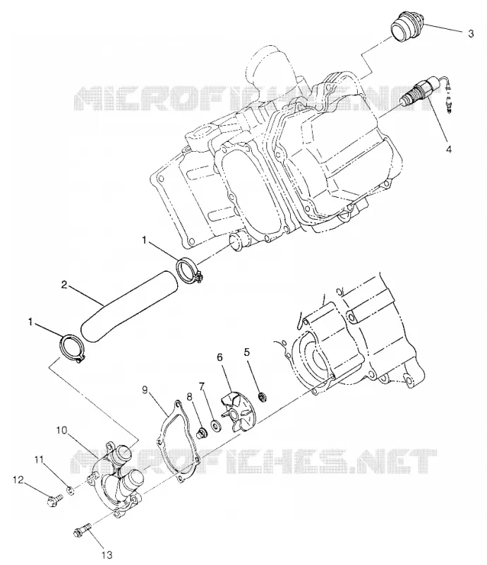 WATER PUMP MAGNUM 4X4 W968144 AND  SWEDISH MAGNUM 4X4 S968144 (4936053605D005)