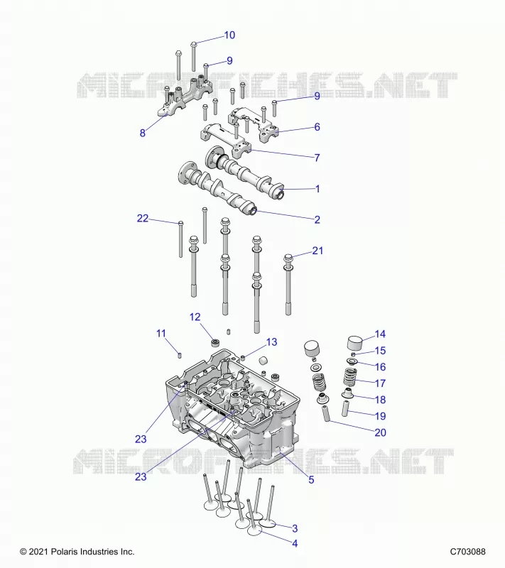ENGINE, CYLINDER HEAD AND VALVES