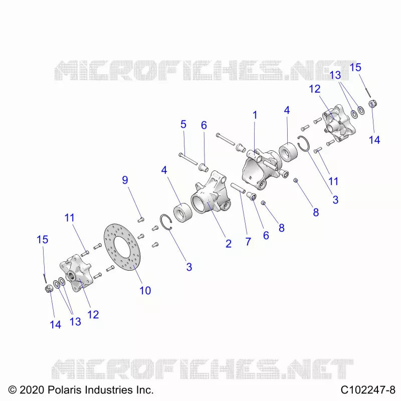 REAR SUSPENSION HUBS, CARRIER AND BRAKE DISC