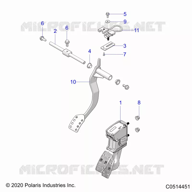 CONTROLS, FOOT CONTROLS AUTO- T23AAFGB/HB/PGD/HD/RGB/HB ALL OPTIONS  (C0514451)