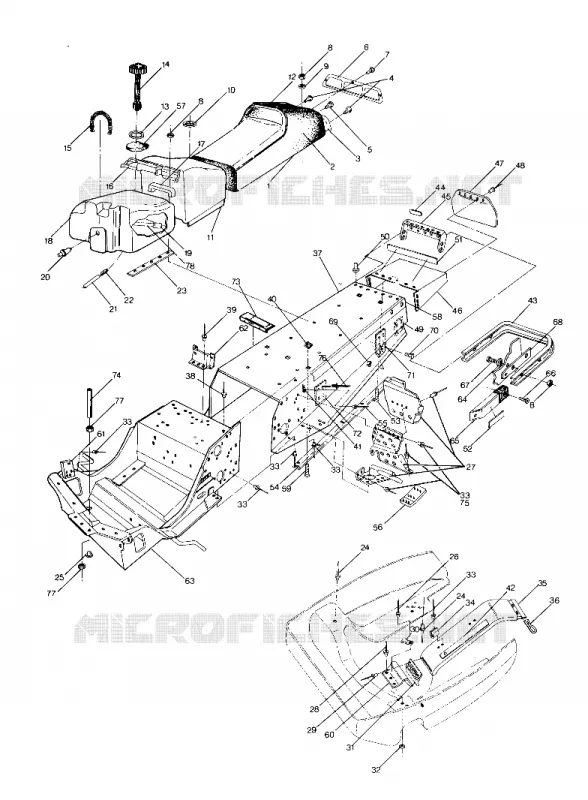 CHASSIS AND SEAT CLASSIC, 400 AND 650 (4914131413001A)
