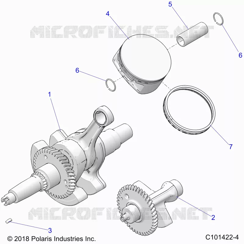 ENGINE, CRANKSHAFT, PISTON AND BALANCE SHAFT