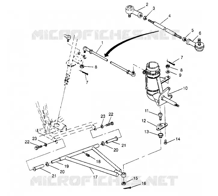FRONT WISHBONES   STEERING TIE RODS 2X4 400L W947540 (4926752675B006)