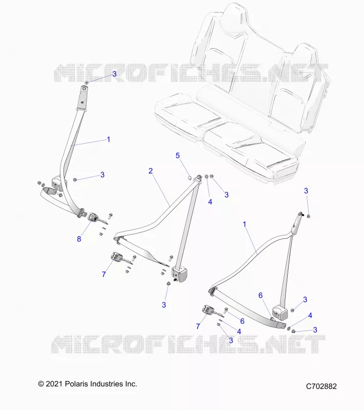 SEAT BELT MOUNTING, REAR