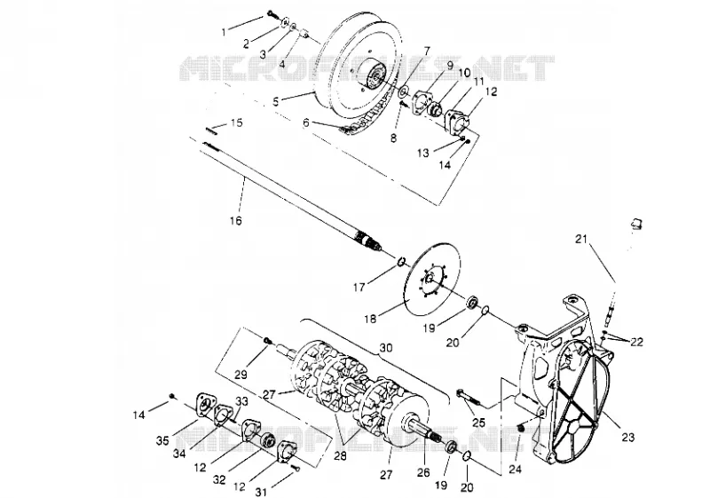 DRIVE TRAIN ASSEMBLY  RXL 0956768 (4930783078B009)