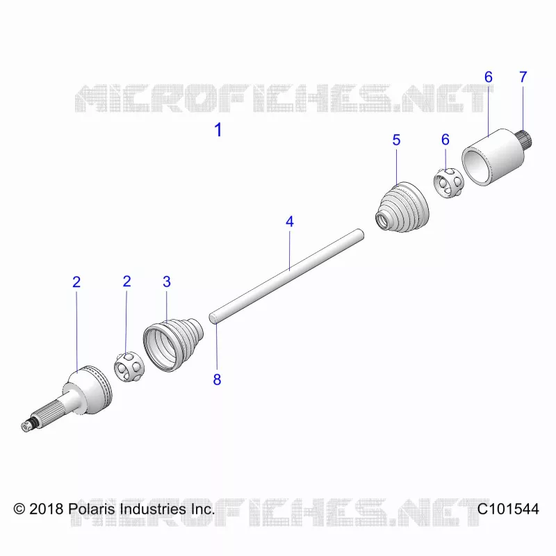 DRIVE TRAIN, DRIVE SHAFT, MIDDLE- A21S6E57A1/3A1 (C101544)