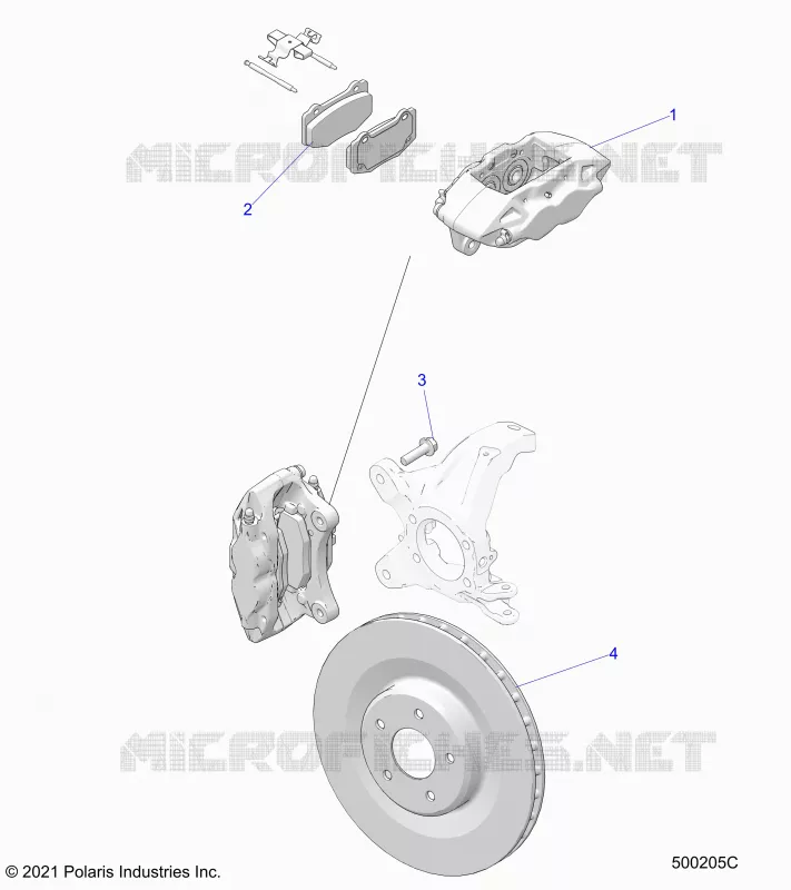 BRAKES, FRONT BRAKE CALIPER