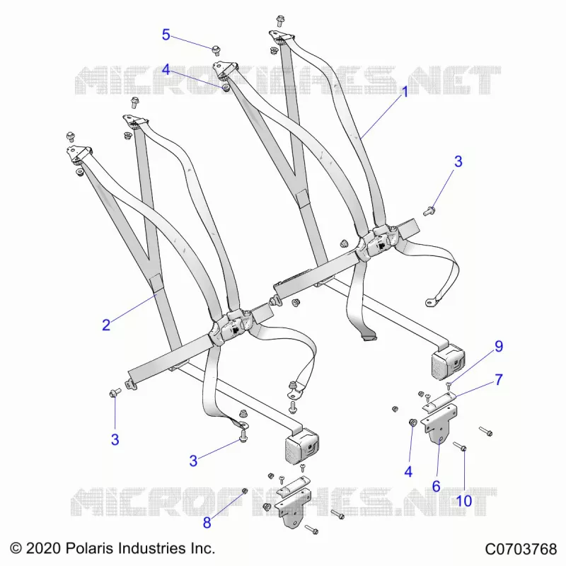 SEAT BELT MOUNTING, PREMIUM/DELUXE