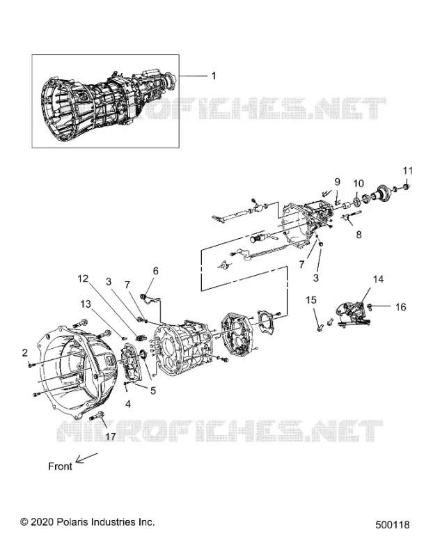 DRIVE TRAIN, TRANSMISSION CASE AUTO- T23AAFGB/HB/PGD/HD/RGB/HB ALL OPTIONS  (500118)