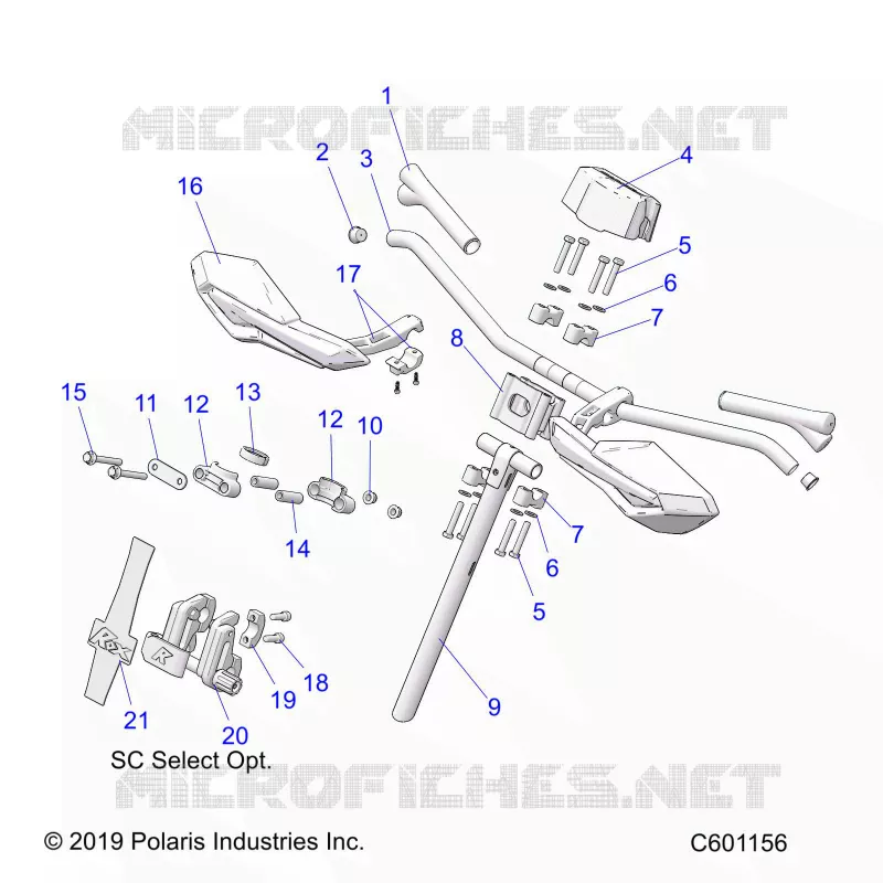 UPPER STEERING & HANDLEBAR ASM.