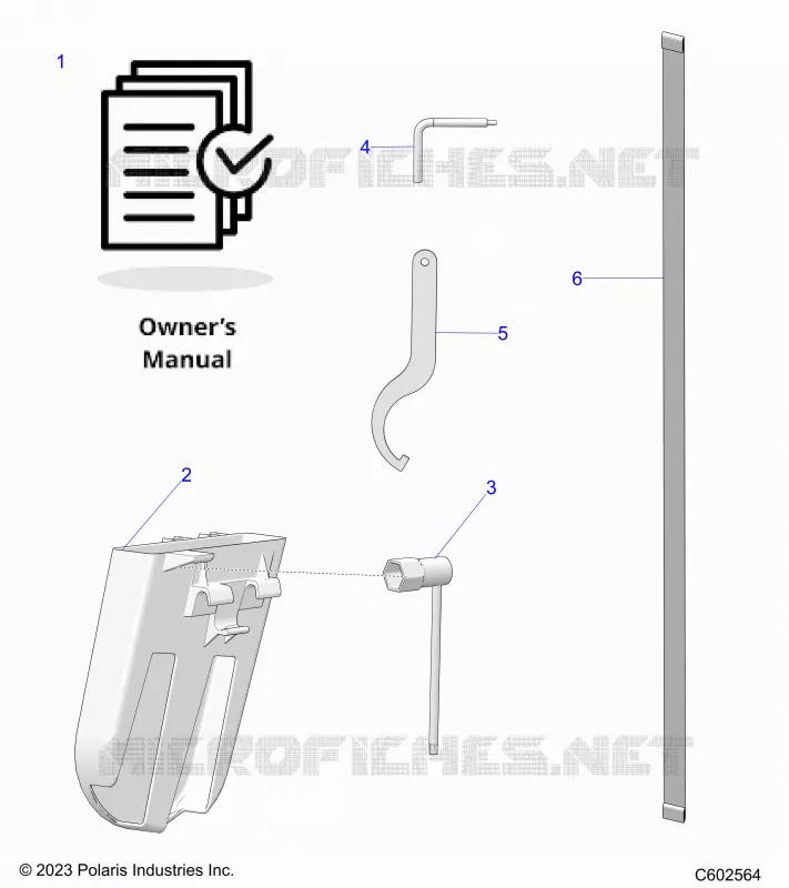REFERENCES, OWNERS MANUAL, BELT HOLDER, TOOLS