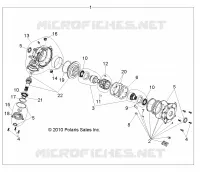 DRIVE TRAIN, FRONT GEARCASE (BUILT 9/27/10 AND BEFORE)