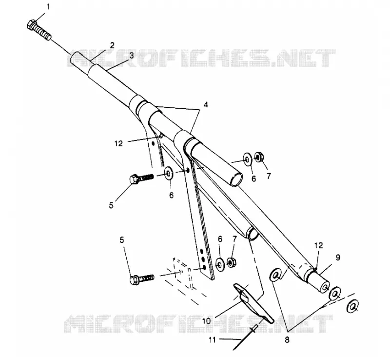 FRONT TORQUE ARM 500 EFI 0963774 AND EUROPEAN 500 EFI E963774 (4936183618B012)